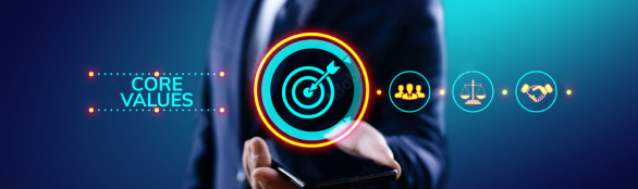 Biểu tượng mục tiêu CORE VALUES — Giá trị cốt lõi định hướng phát triển sản phẩm của KoCo